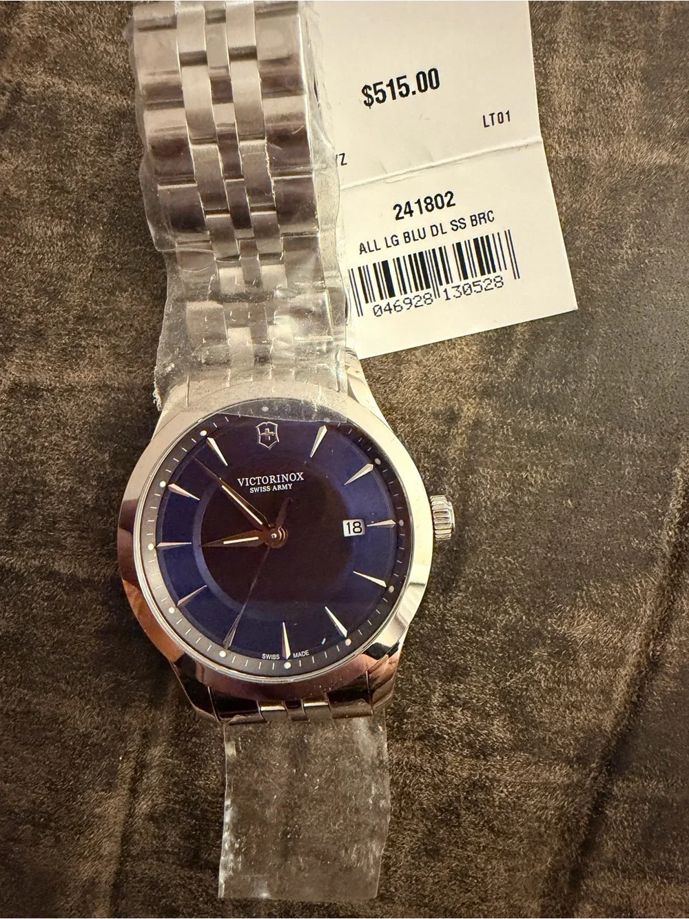 Victorinox Men’s Stainless Steel Watch with Blue Dial